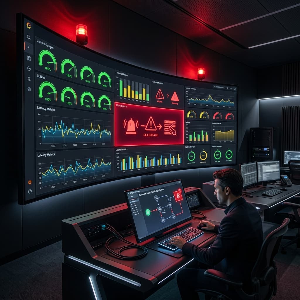 Real-time SLA monitoring and breach detection