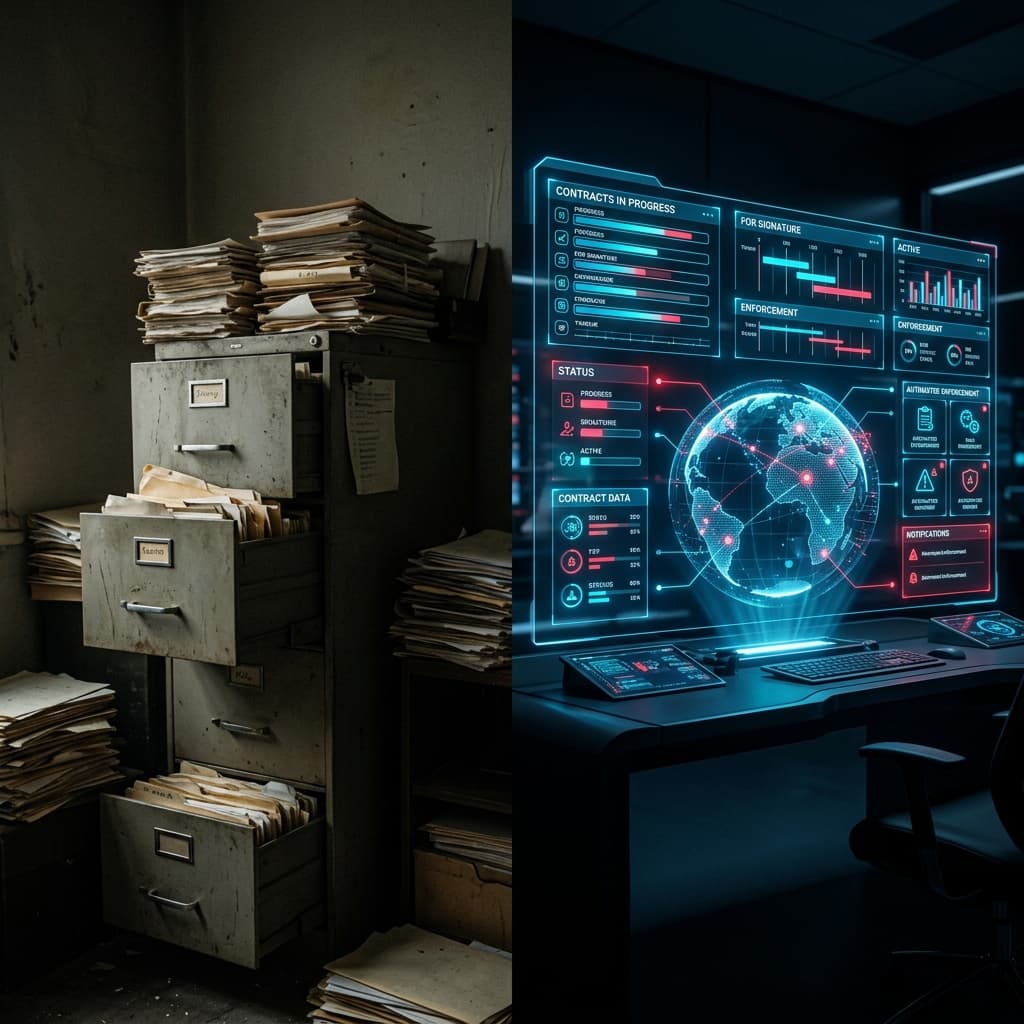 The evolution from passive filing cabinets to active enforcement engines