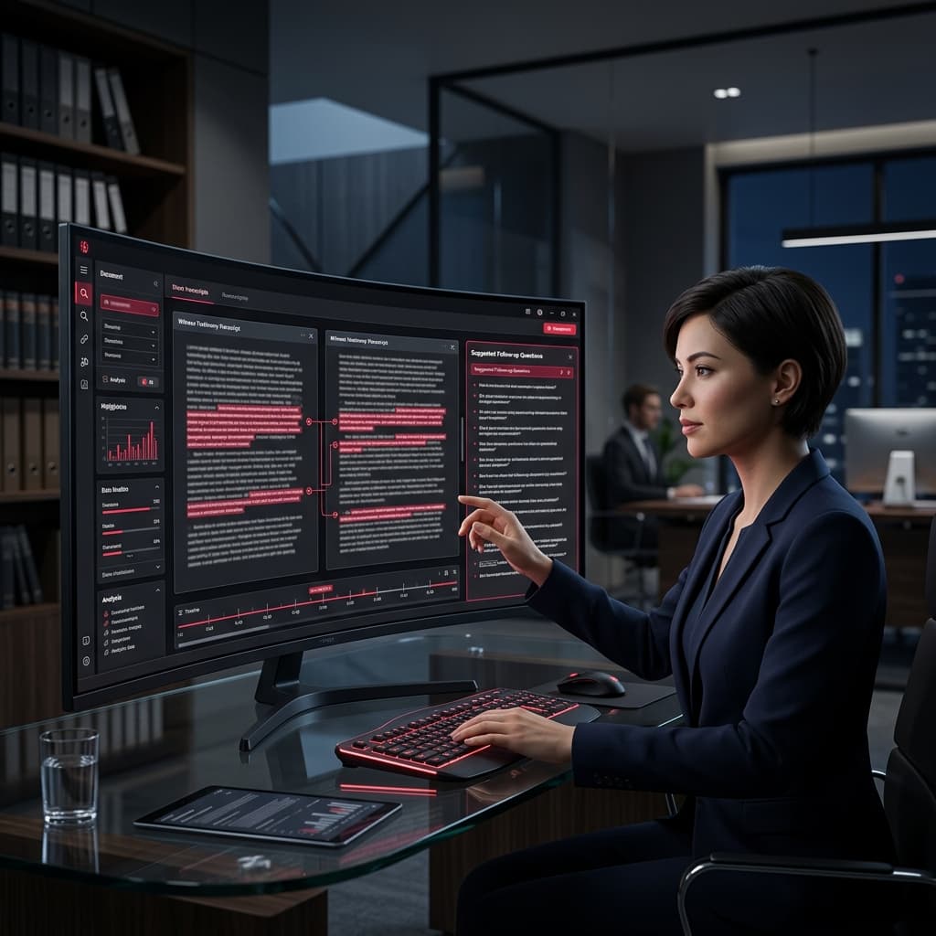 AI deposition preparation with testimony analysis