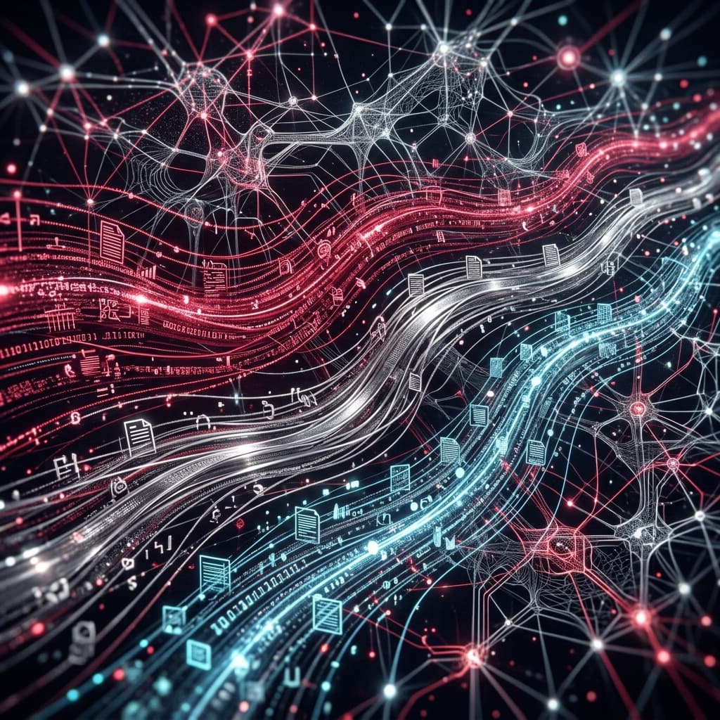 Parallel AI agent swarm processing different document categories simultaneously