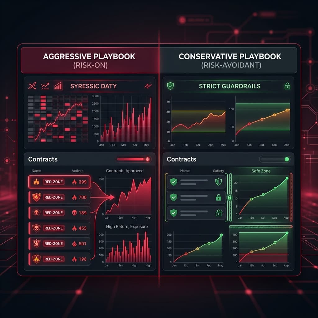 Risk tolerance playbook configurations