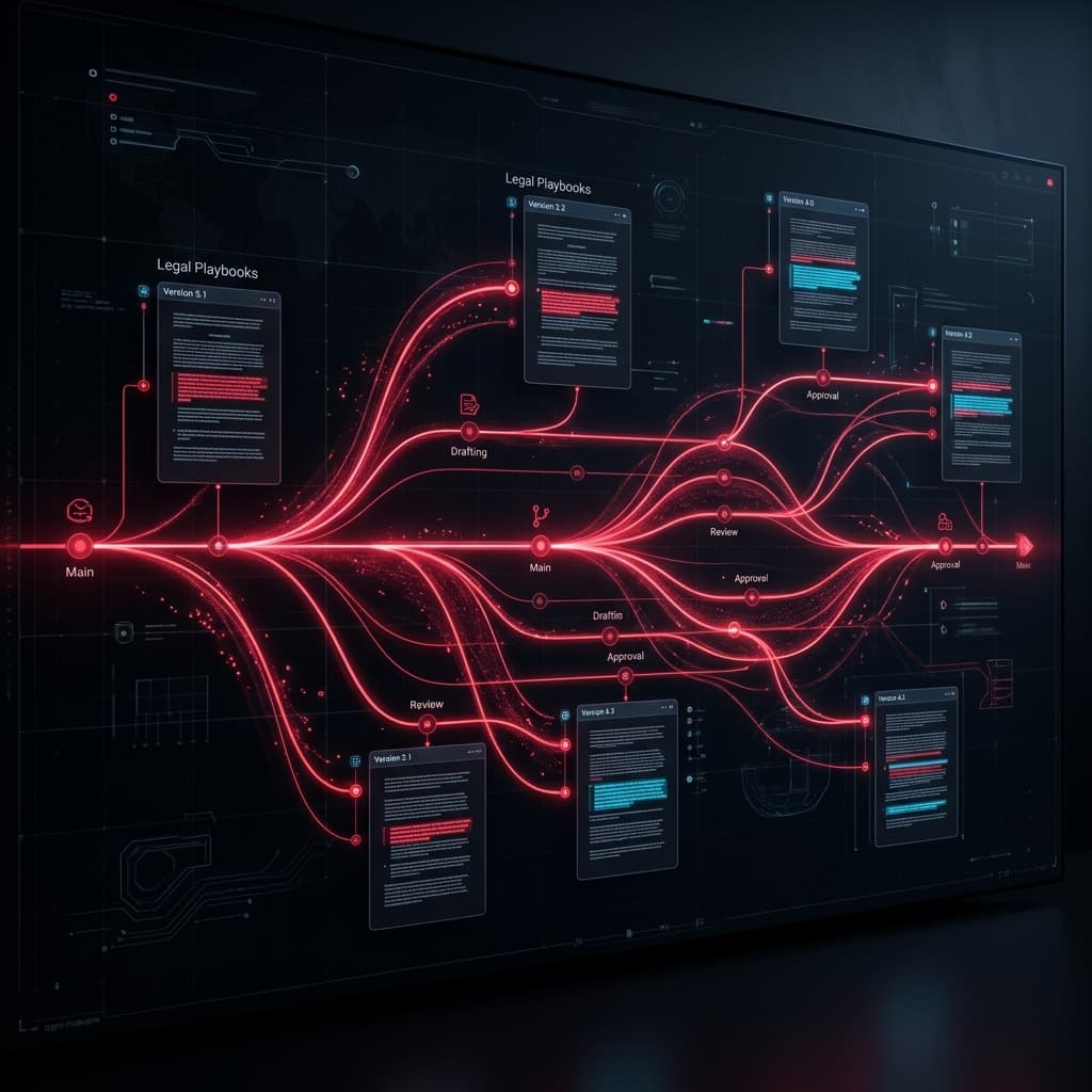 Playbook version control system with branching timelines
